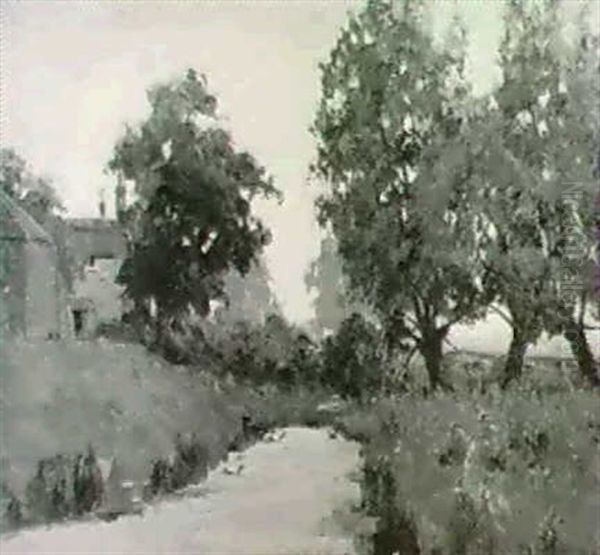 Elm Tree Farm, Caistor Oil Painting by Campbell A. Mellon