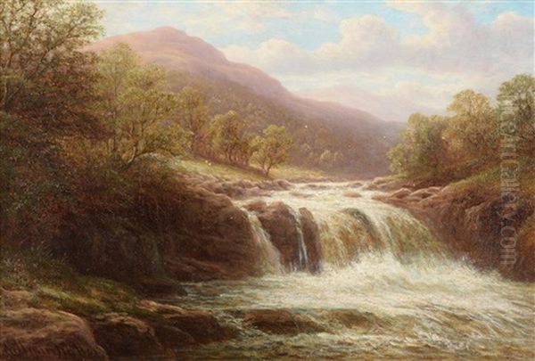 On The Llugwy, North Wales Oil Painting by William Mellor