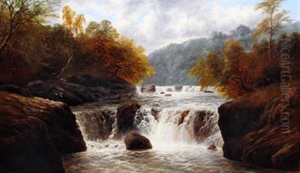 Posforth Gill, Bolton Woods Oil Painting by William Mellor