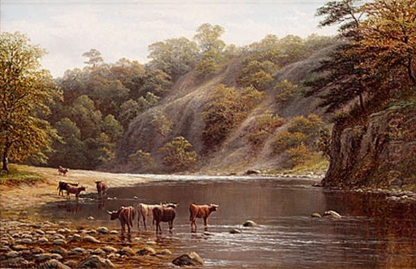 On The Wharfs Bolton Woods Oil Painting by William Mellor