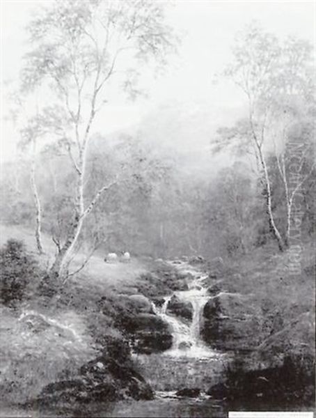 Brook Near Froggatt Edge, Derbyshire Oil Painting by William Mellor