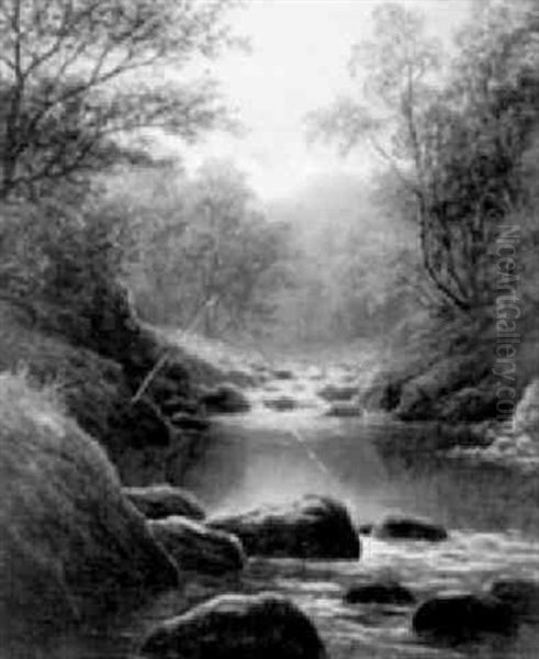 The Nidd, Pateley Bridge Oil Painting by William Mellor