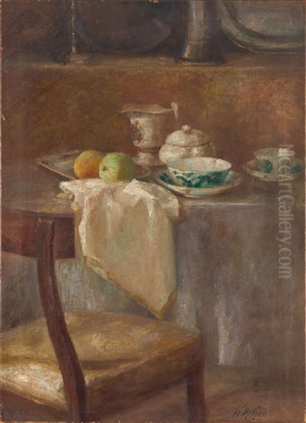 Interior Oil Painting by Wilhelmine Melzer