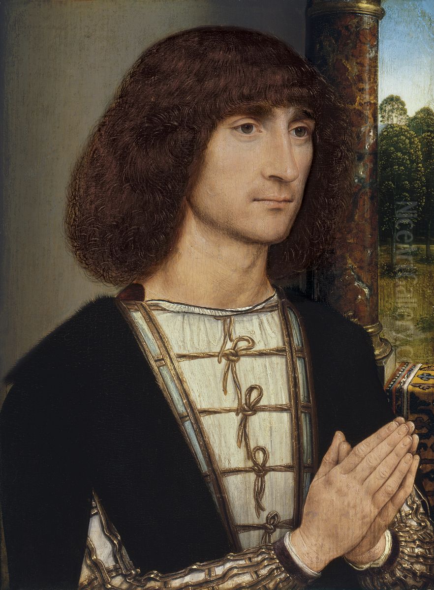 Portrait Of A Young Man Oil Painting by (manner of) Memling, Hans
