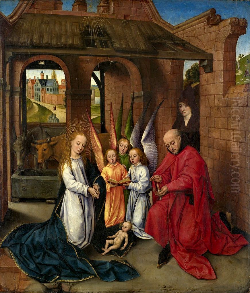 The Nativity Oil Painting by (manner of) Memling, Hans