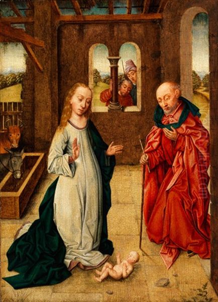 Anbetung Des Kindes In Betlehem Oil Painting by (manner of) Memling, Hans