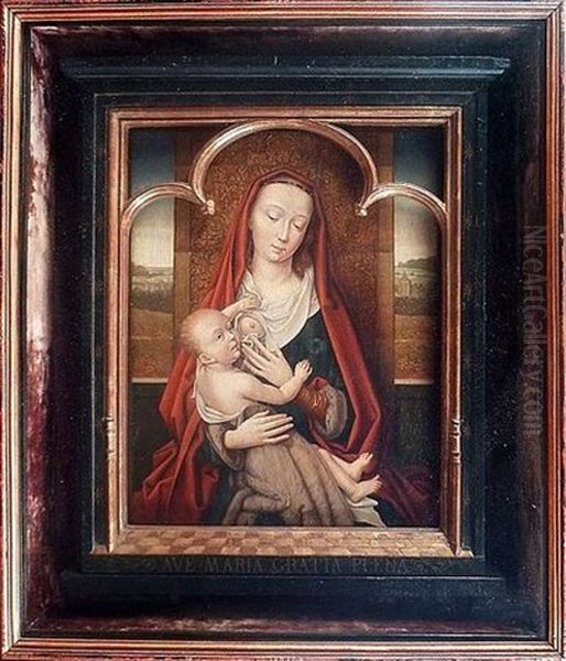 Vierge A L'enfant Oil Painting by (manner of) Memling, Hans