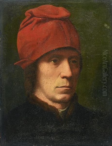 Portrait Of A Man In A Fur-trimmed Coat Oil Painting by (manner of) Memling, Hans