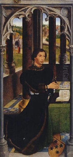 Portrait Of A Male Donor, (francisco De Rojas?) Oil Painting by (manner of) Memling, Hans