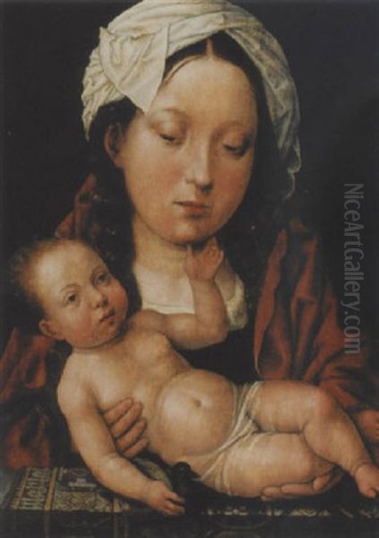Madonna Mit Kind Oil Painting by (manner of) Memling, Hans
