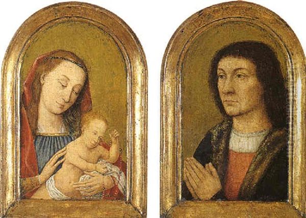 Vierge A L'enfant Oil Painting by (manner of) Memling, Hans