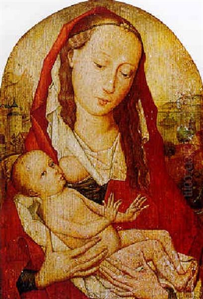 Madonna And Child Oil Painting by (manner of) Memling, Hans