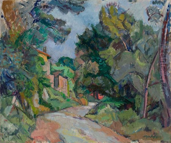 Pejzaz Poludniowy Oil Painting by Maurice Mendjisky