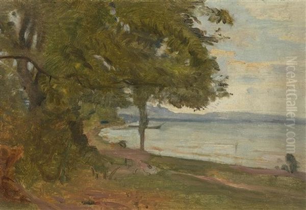 Kleine Seelandschaft Oil Painting by Barthelemy Menn