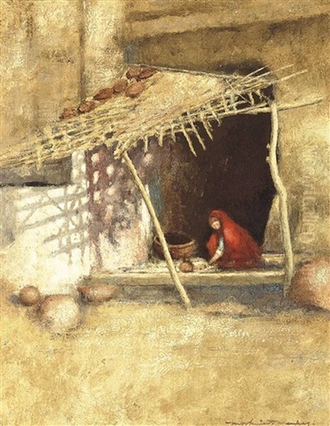 Domestic Chores Oil Painting by Mortimer Luddington Menpes