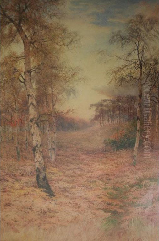 Autumn Woods Oil Painting by Paul Bertram