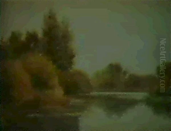 La Marne Et Les Iles A La Varenne Oil Painting by Charles Mercier