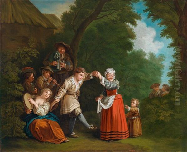Ein Landlicher Tanz Oil Painting by Philip Mercier