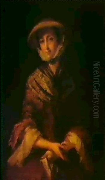 Portrait Of Peg Woffington (1714-1760) Oil Painting by Philip Mercier