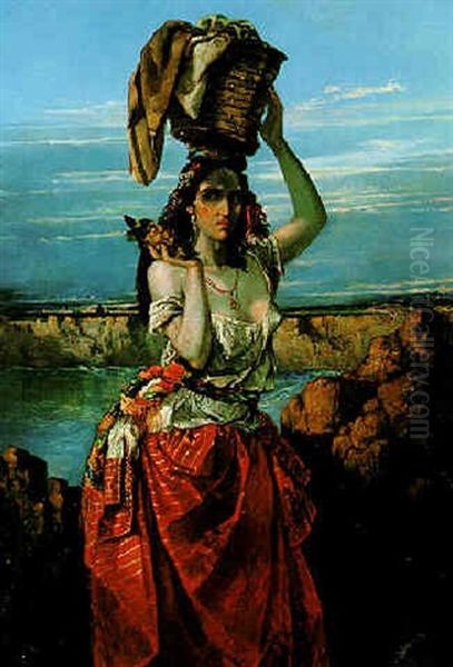 Gitane Oil Painting by Ignacio Merino