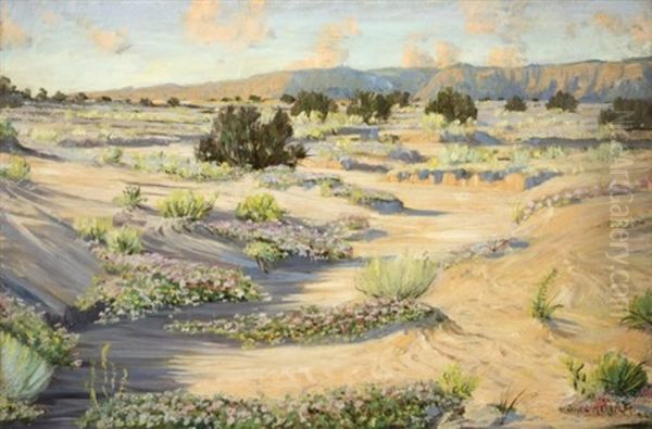 Desert Landscape Oil Painting by James Arthur Merriam
