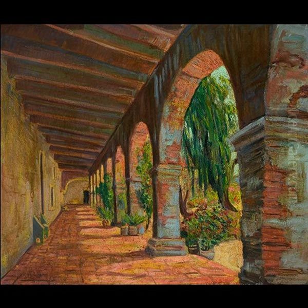 Mission De San Juan Capistrano Oil Painting by James Arthur Merriam