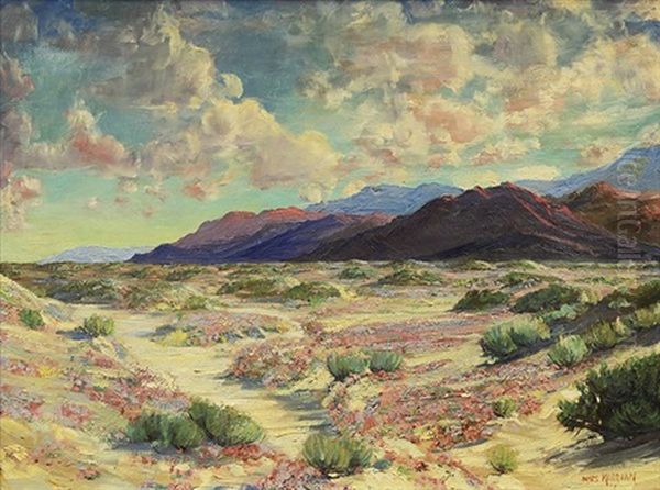 Desert Landscape Oil Painting by James Arthur Merriam