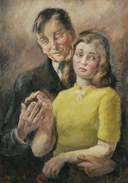 Liebespaar Oil Painting by Felix Meseck