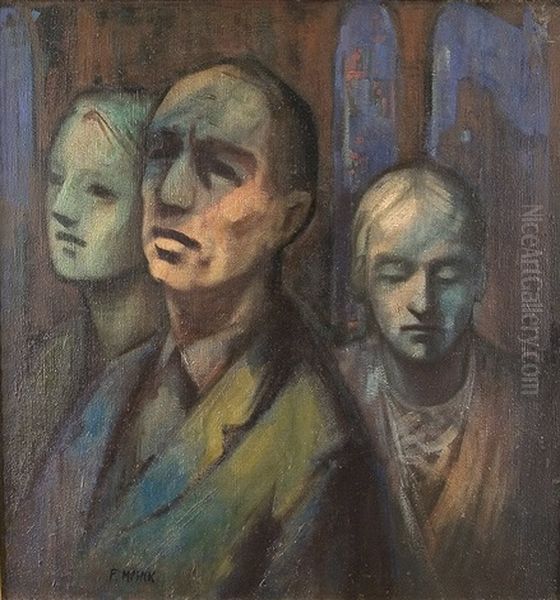 People Lost In Thought Oil Painting by Felix Meseck