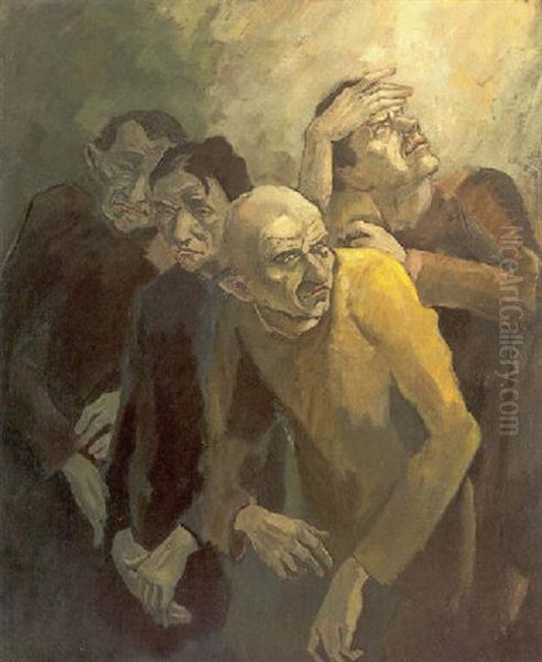 Vier Personen Oil Painting by Felix Meseck