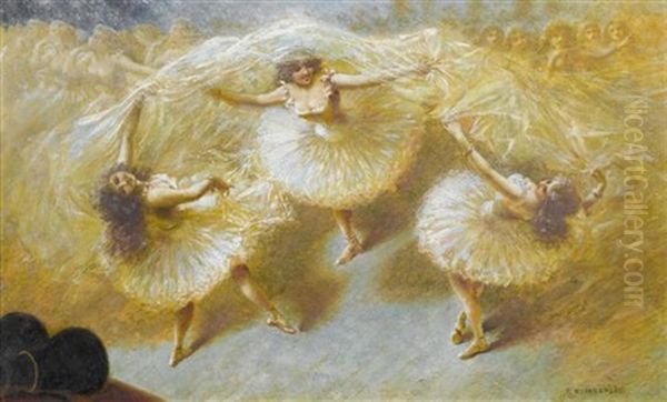 Vus Par En Haut, Vus Par En Bas / Vos Par D'appat Ne Manque Pas Oil Painting by Paul EugA篓ne Mesples