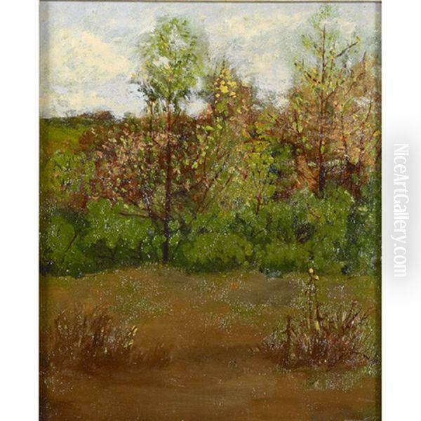 A Fall Landscape Oil Painting by Willard Leroy Metcalf