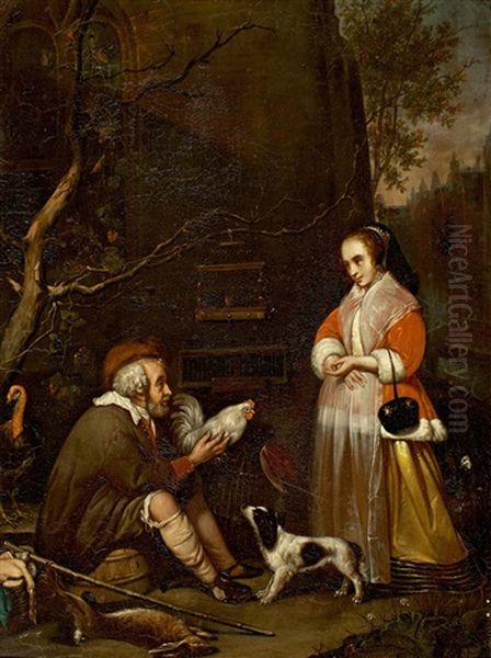 Der Wildbrethandler Oil Painting by Gabriel Metsu