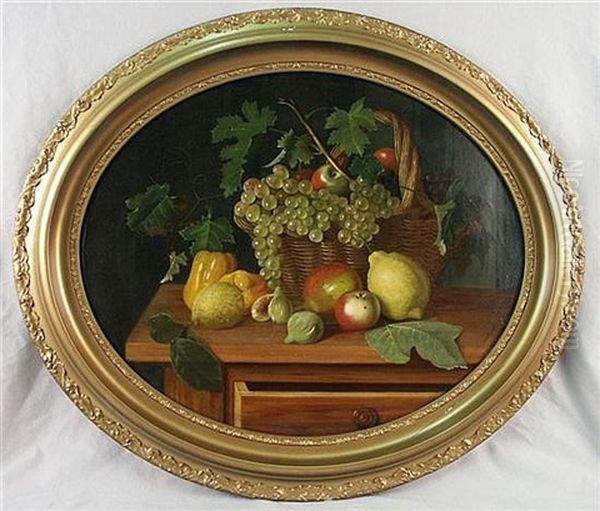Still Life With Fruit Oil Painting by Michelangelo Meucci