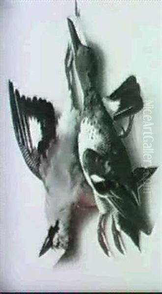 Game Birds Oil Painting by Michelangelo Meucci