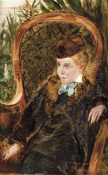 Jeune Fille Oil Painting by Constantin Meunier