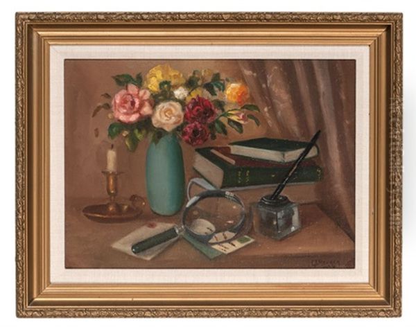 Still Life Oil Painting by Charles Alfred Meurer