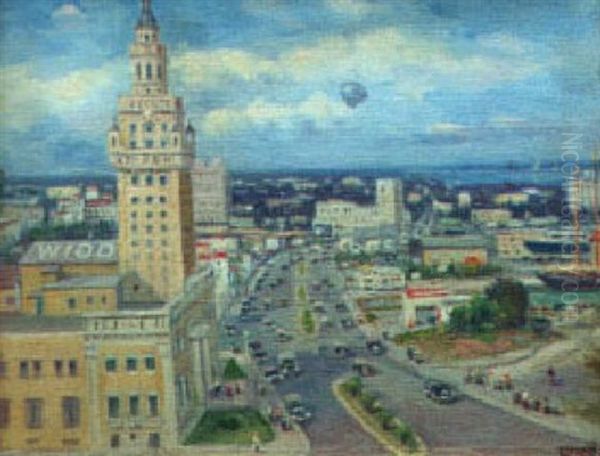 View Of Miami Oil Painting by Charles Alfred Meurer