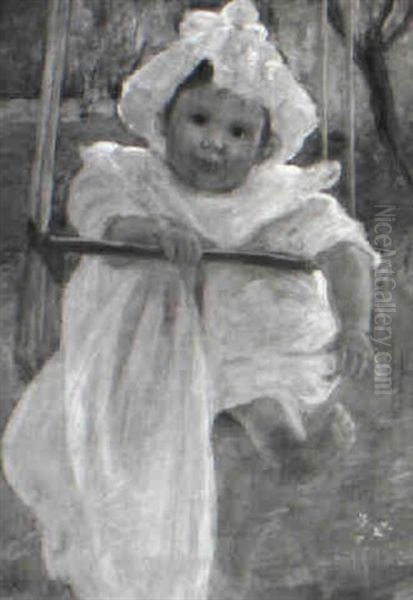 Portrat Eines Kleinkindes Oil Painting by Louis Henri de Meuron