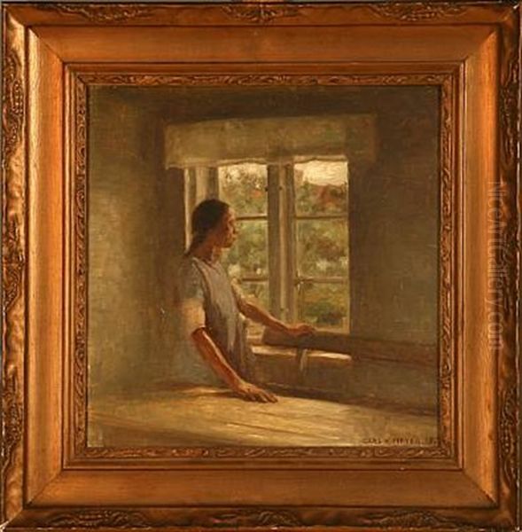 Hvad Mon Der Er Paa Faerde Oil Painting by Carl Vilhelm Meyer