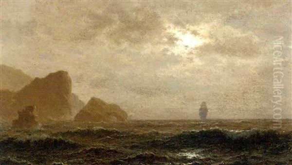 A Moonlit Voyage Oil Painting by Frederick William Meyer