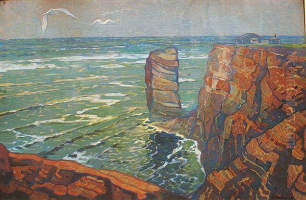 Helgoland Oil Painting by Hans Meyer-Cassel