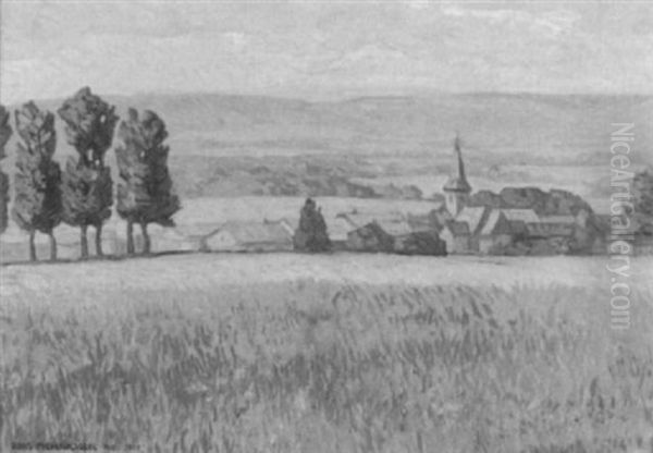 Hessische Landschaft Mit Dorfansicht Oil Painting by Hans Meyer-Cassel
