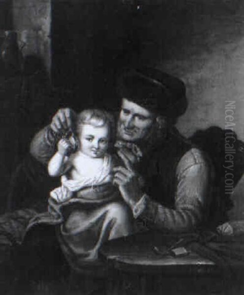 Grosvaters Liebling Oil Painting by Friedrich Eduard Meyerheim