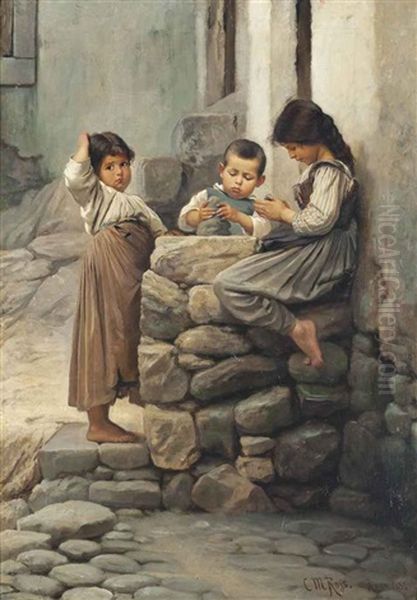 The Little Potters Oil Painting by Christian Meyer-Ross