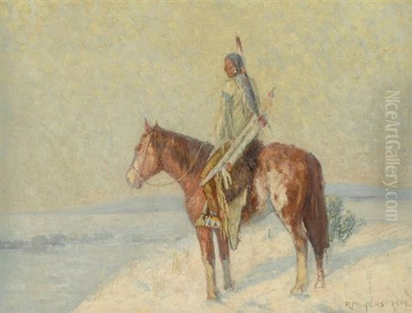 Indian Scouting Plains Oil Painting by Ralph W. Meyers