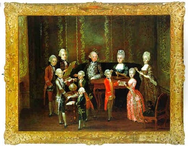 Bildnis Einer Vornehmen Wiener Familie Oil Painting by Martin van Meytens the Younger