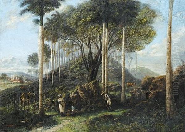 Countryside Scene, Cuba Oil Painting by Pierre Toussaint Frederic Mialhe