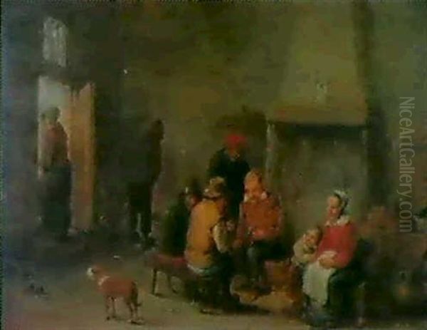 The Interior Of A Tavern Oil Painting by Theobald Michau