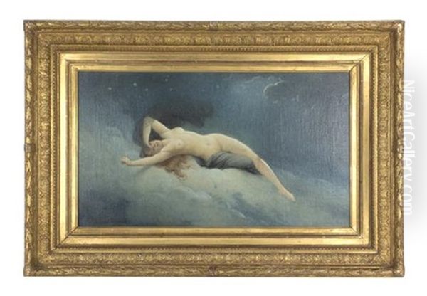 Nude Maiden Oil Painting by Ernest Barthelemy Michel